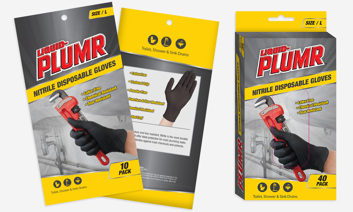 Liquid-Plumr Glove Package Design